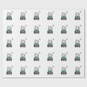 Halloween Ghost Boo Science Funny Vintage_1 Wrapping Paper