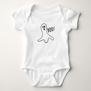 Halloween ghost boo spooky funny cute costume baby bodysuit