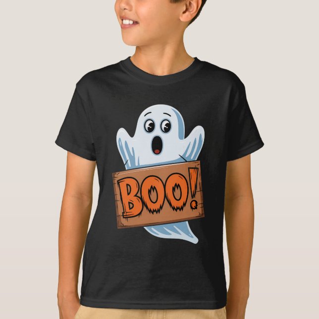Halloween Ghost Boo T-Shirt (Front)