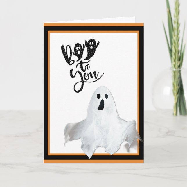 Halloween Ghost Boo To You Cute Funny Card (Front)