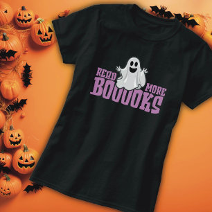 Halloween Ghost Book Lover T-Shirt