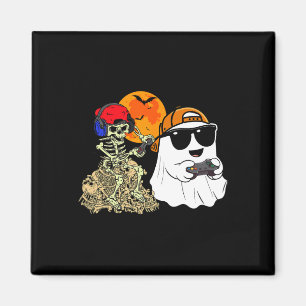 Halloween Ghost Boys Kids Gaming Scary Skeleton Ga Magnet