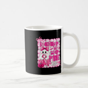 Halloween Ghost Breast Cancer Womens In October We Coffee Mug