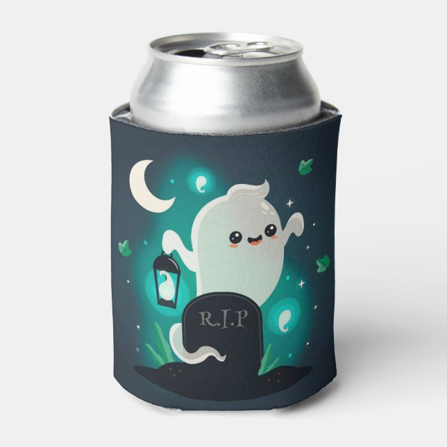 Halloween Ghost Can Cooler (Can Front)