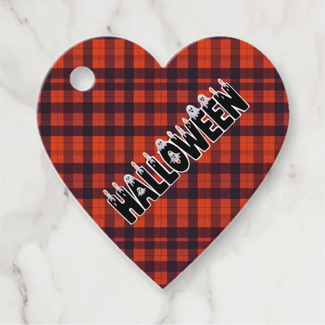 Halloween Ghost Candle Lettering Favour Tags (Front)