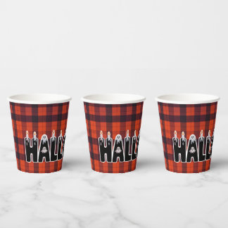 Halloween Ghost Candle Lettering Paper Cups
