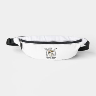 Halloween Ghost Cat Social Club Retro Creepy Cute  Bum Bags
