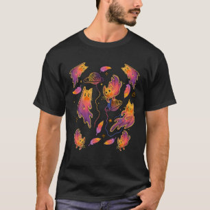 Halloween Ghost Cats cool Autumn style spooky Autu T-Shirt