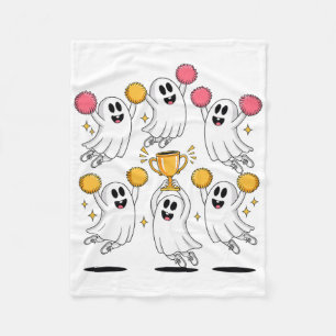 Halloween Ghost Cheerleader Cheerleading  Fleece Blanket