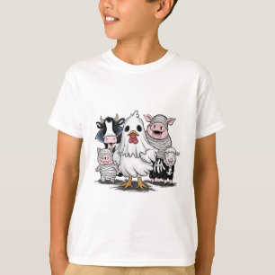 Halloween Ghost Chicken #13 Digital Art T-Shirt