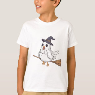Halloween Ghost Chicken #14 Digital Art T-Shirt