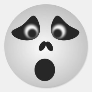 HALLOWEEN GHOST CLASSIC ROUND STICKER