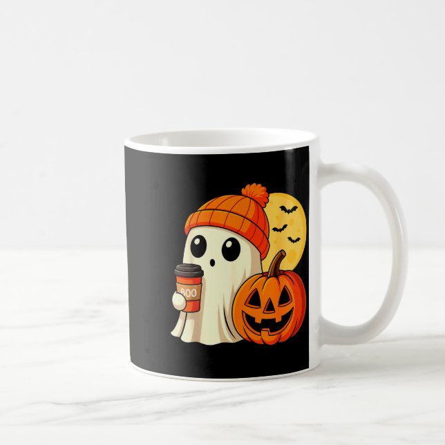 Halloween Ghost Coffee Pumpkin Soky Season Women K Coffee Mug (Right)