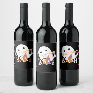 Halloween Ghost Costume Party    Wine Label