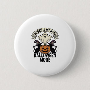 Halloween Ghost Costume Vintage Spooky Pumpkin Cat 6 Cm Round Badge