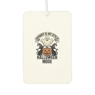 Halloween Ghost Costume Vintage Spooky Pumpkin Cat Car Air Freshener