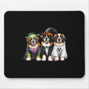 Halloween Ghost Costume Witch Dog Saint Bernard St Mouse Mat