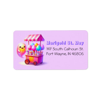 Halloween Ghost Cotton Candy Address Labels