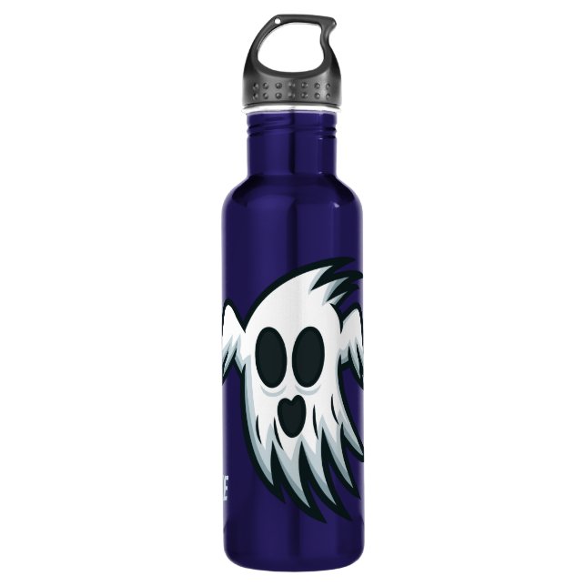 Halloween Ghost custom name water bottles (Front)