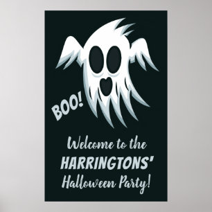 Halloween Ghost custom text party poster