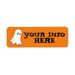 HALLOWEEN GHOST CUTE RETURN ADDRESS LABELS