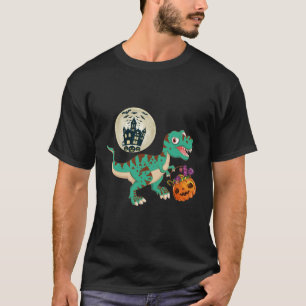 Halloween Ghost  Dinosaur T rex Scary T-Shirt