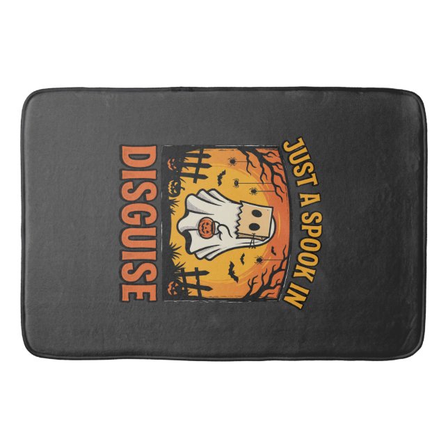 Halloween Ghost Disguise Bath Mat (Front)