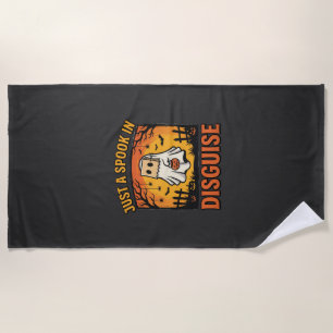 Halloween Ghost Disguise Beach Towel