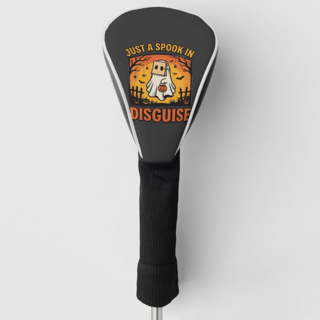 Halloween Ghost Disguise Golf Head Cover (Front)