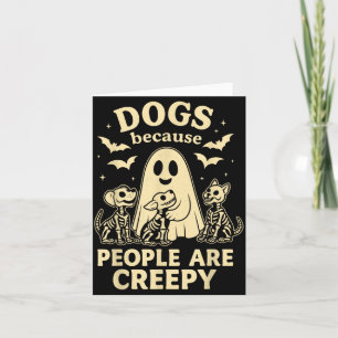Halloween Ghost Dog Costume Dogs Because People Card