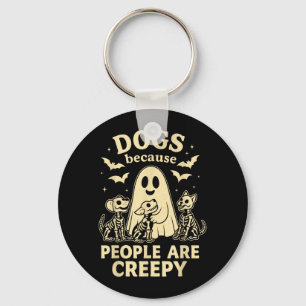 Halloween Ghost Dog Costume Dogs Because People Key Ring