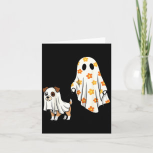 Halloween Ghost Dog Spooky Season Dog Mum Dog Card