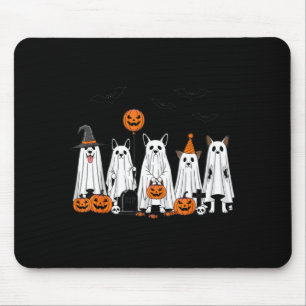 Halloween Ghost Dogs Cute Pumpkin Cartoon Design Mouse Mat