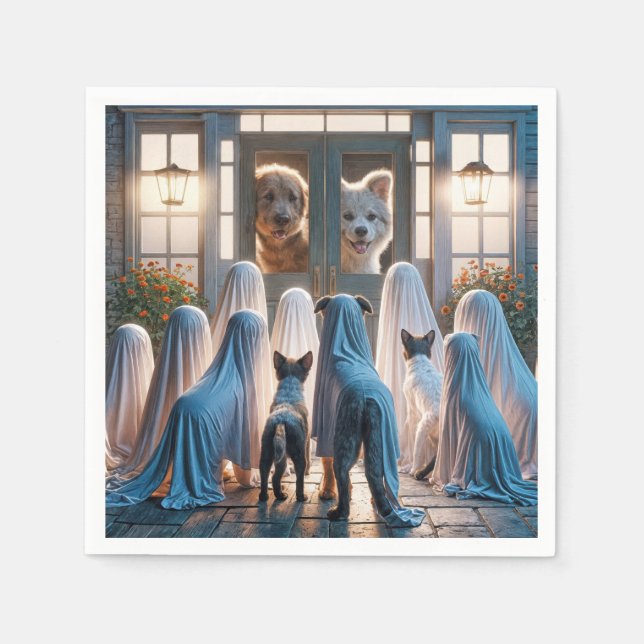 Halloween Ghost Dogs  Napkin (Front)