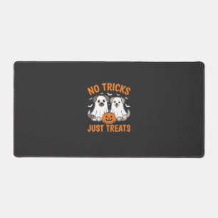 Halloween Ghost Dogs No Tricks Just Treats Design_ Desk Mat