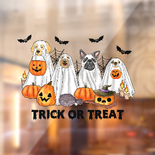 Halloween Ghost Dogs Window Cling