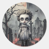 Halloween Ghost Doll at Graveyard 