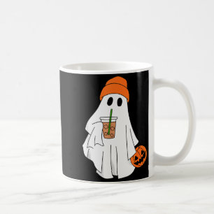 Halloween Ghost Drinking Coffee Ghost Ice Coffee M Coffee Mug