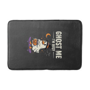 Halloween Ghost Duck Skateboard Design_1 Bath Mat