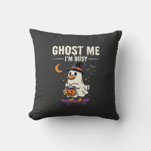 Halloween Ghost Duck Skateboard Design_1 Cushion