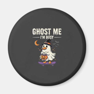 Halloween Ghost Duck Skateboard Design_1 Magnet