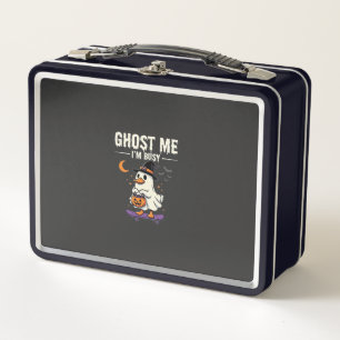 Halloween Ghost Duck Skateboard Design_1 Metal Lunch Box