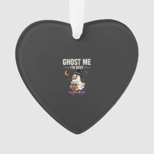 Halloween Ghost Duck Skateboard Design_1 Ornament