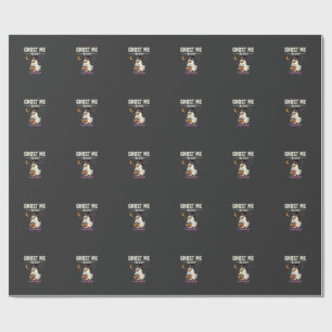 Halloween Ghost Duck Skateboard Design_1 Wrapping Paper