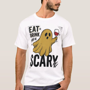 Halloween Ghost Eat Drink And Be Scary Vintage_1 T-Shirt