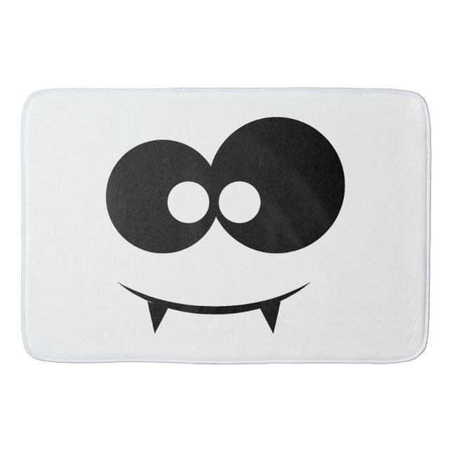 Halloween Ghost Face Bath Mat (Front)