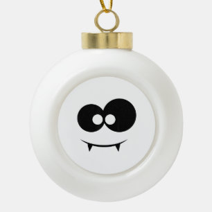 Halloween Ghost Face Ceramic Ball Christmas Ornament