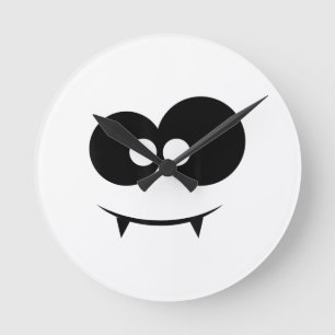 Halloween Ghost Face Round Clock