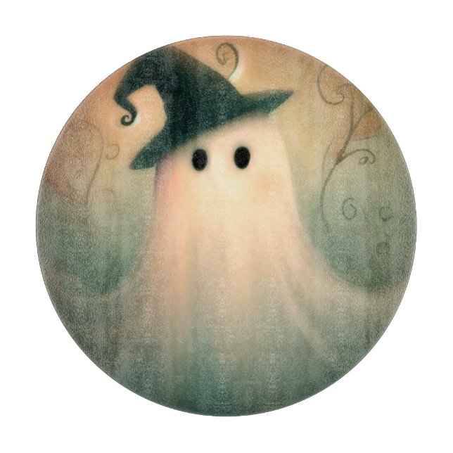 Halloween/Ghost/Fall/Whimsical Ornament Cutting Board (Front)