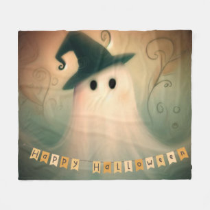 Halloween/Ghost/Fall/Whimsical Ornament Fleece Blanket